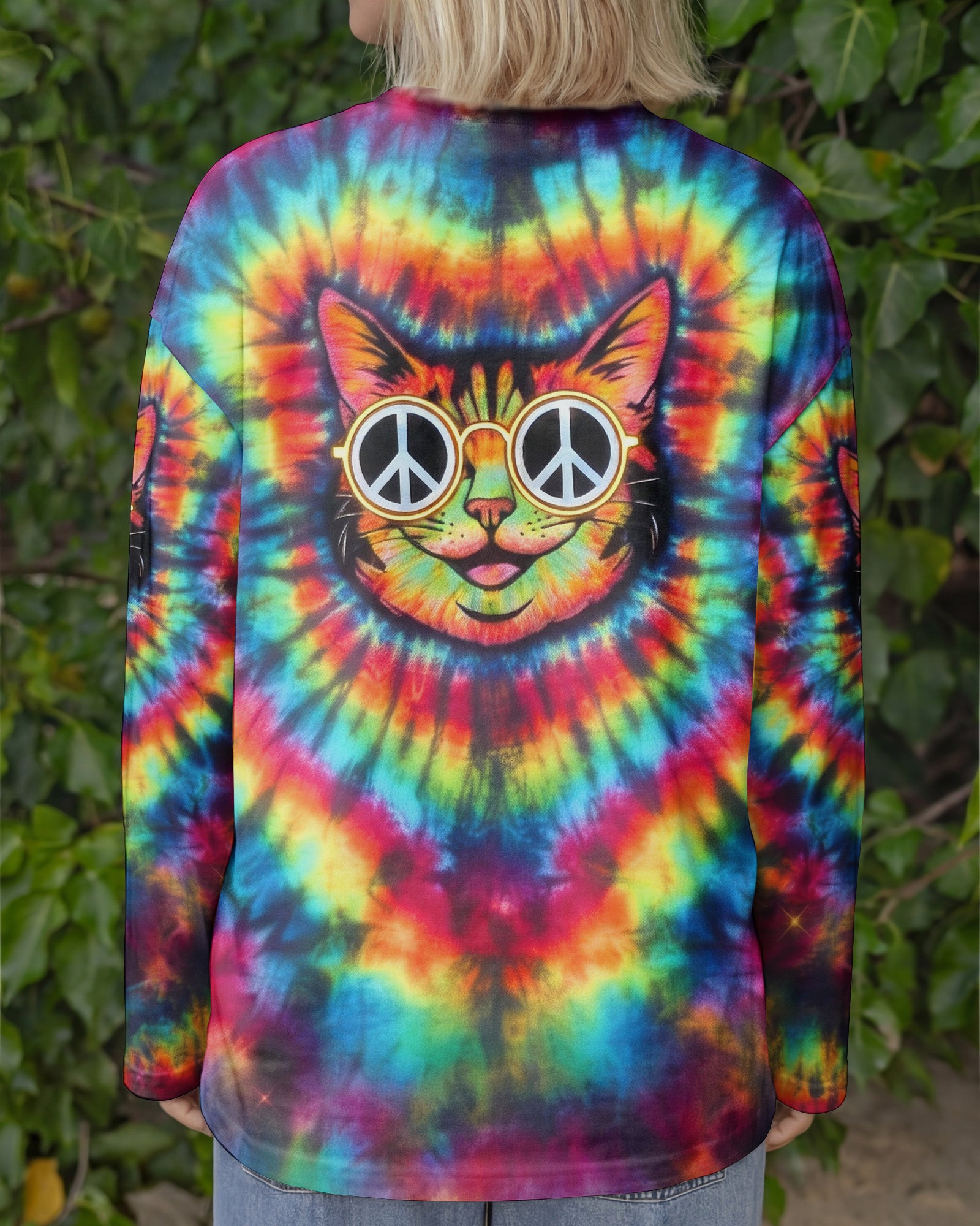 PSYCHEDELIC PEACE CAT ALL OVER PRINT - YHLN1901262