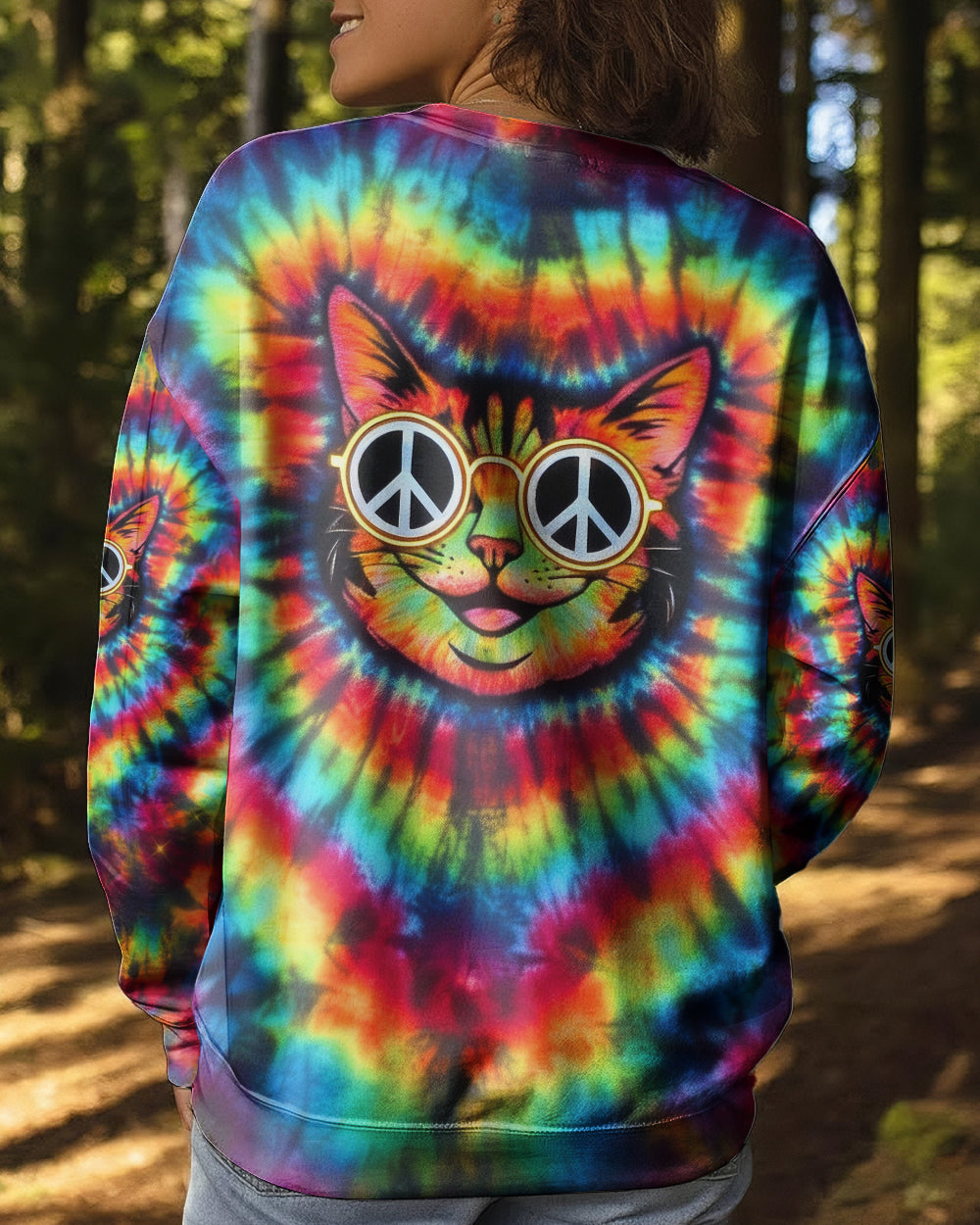PSYCHEDELIC PEACE CAT ALL OVER PRINT - YHLN1901262