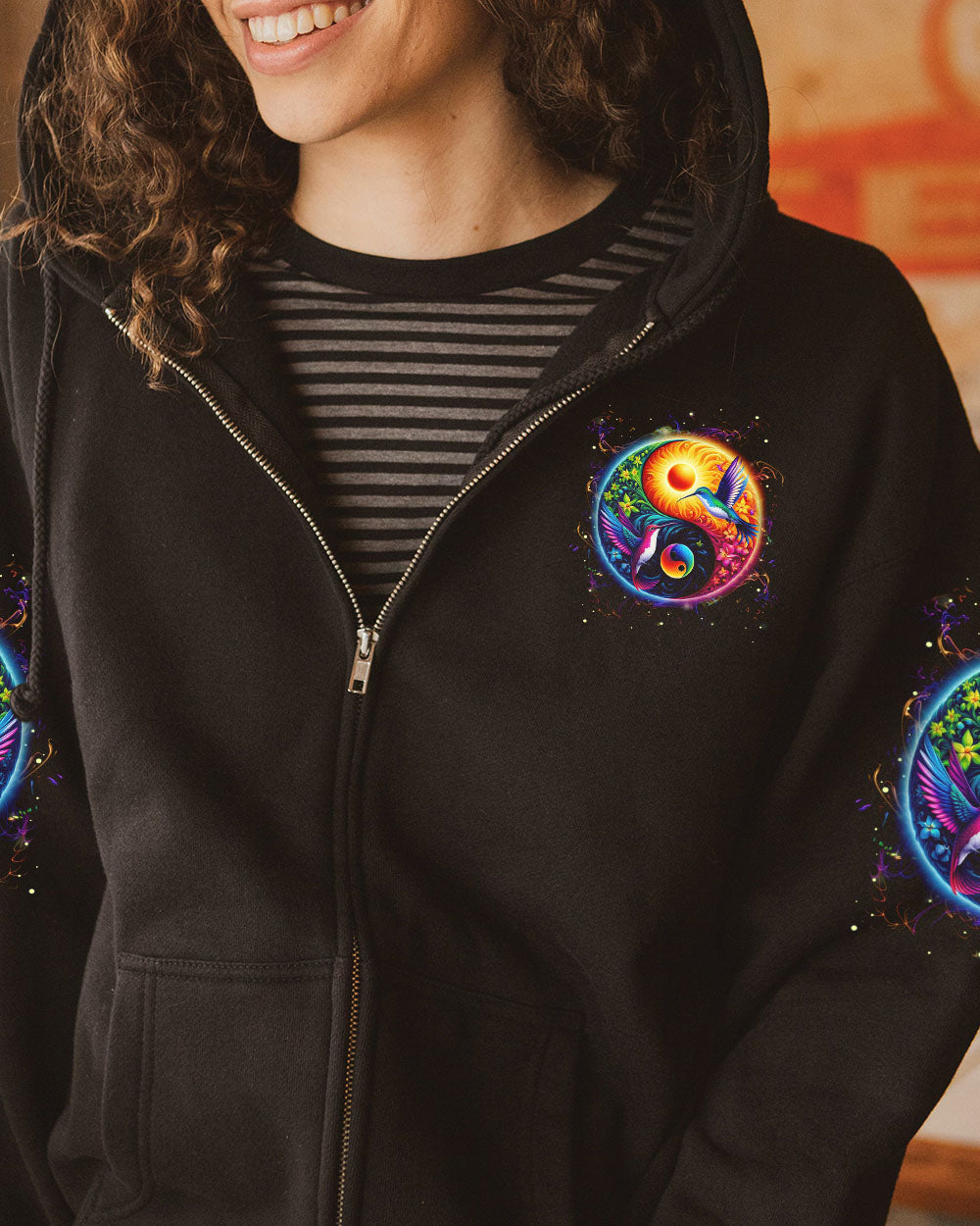BREATHE IN PEACE YINYANG HUMMINGBIRDS ALL OVER PRINT - YHLN1903252