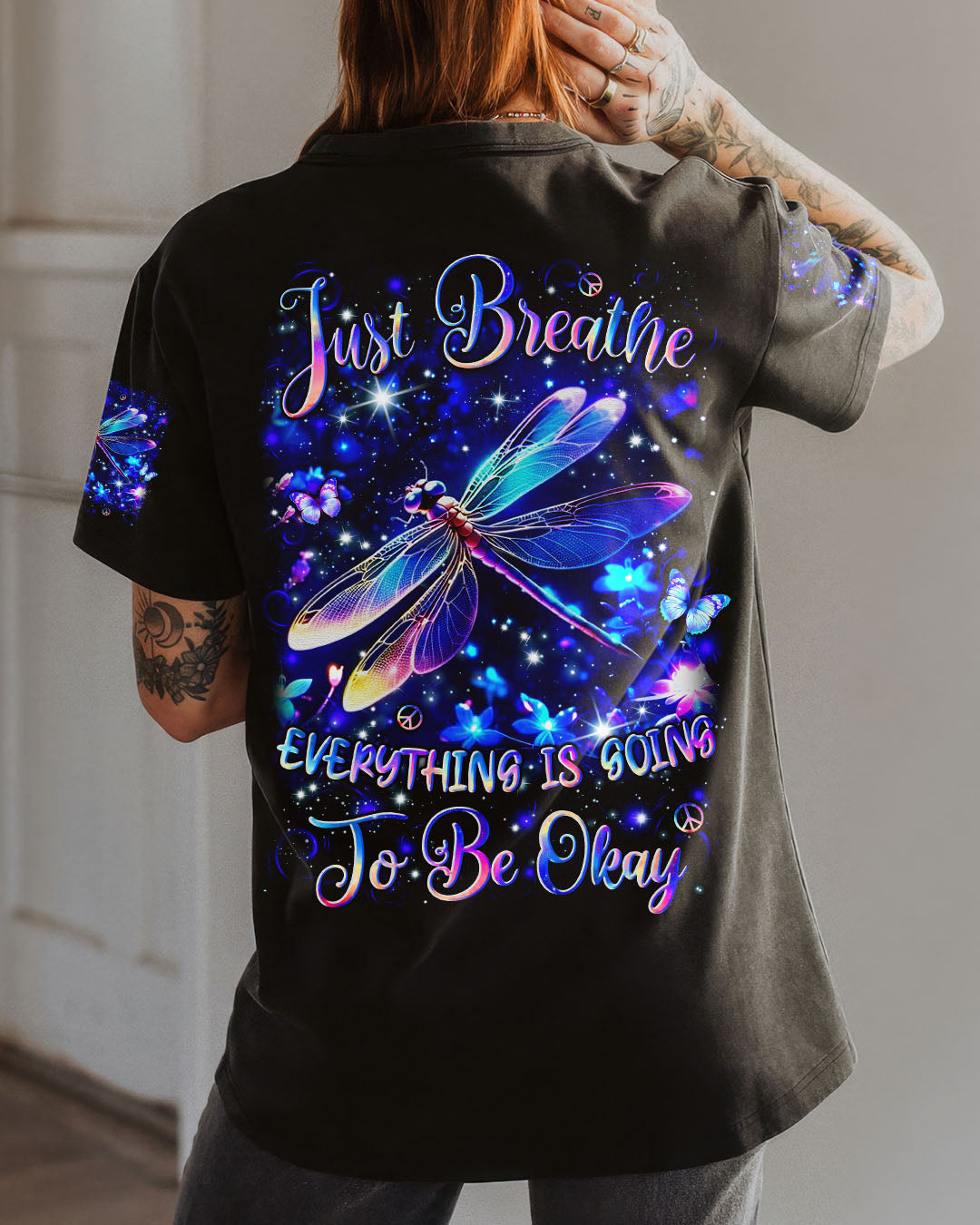 JUST BREATHE DRAGONFLY ALL OVER PRINT - YHLN1909251