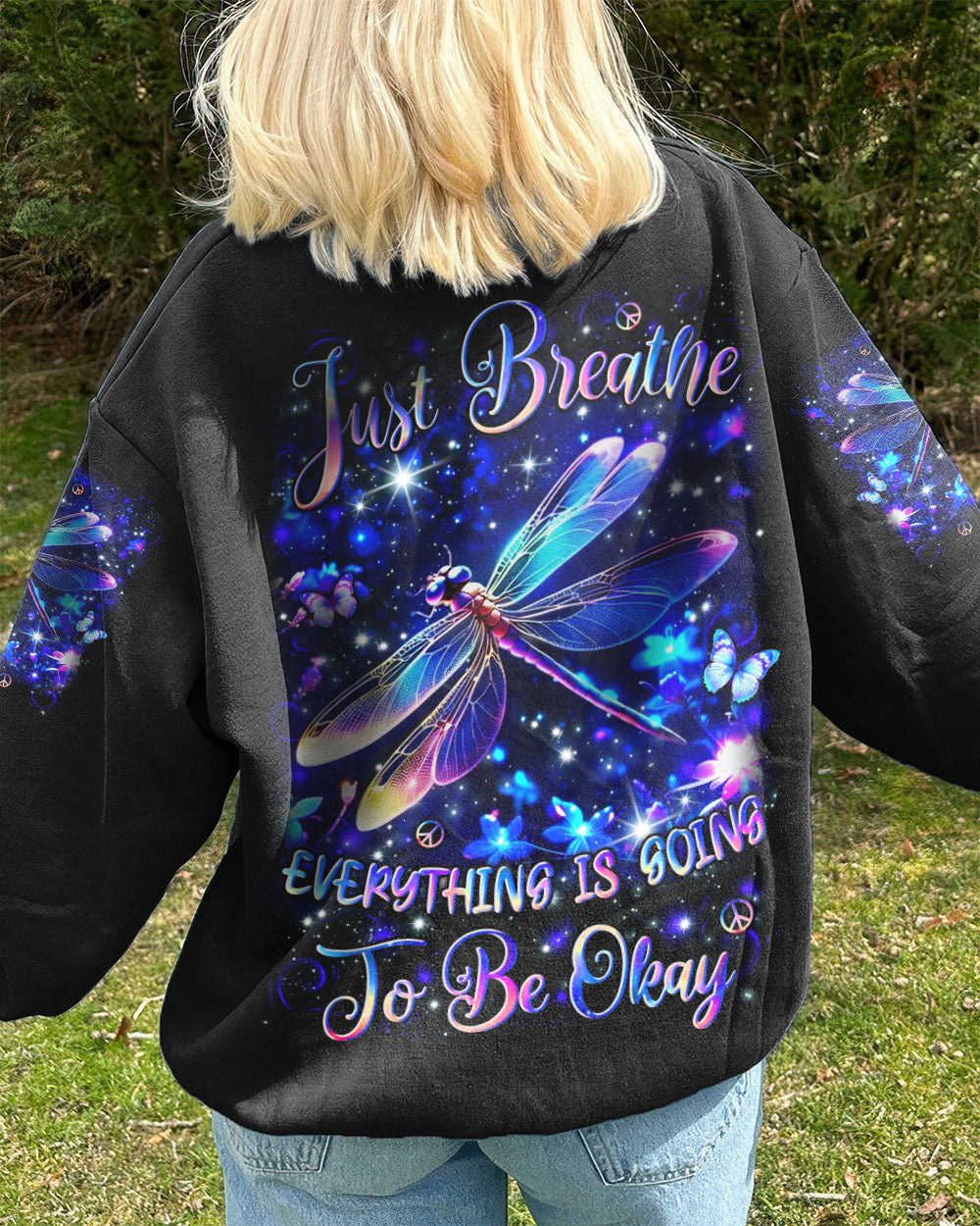 JUST BREATHE DRAGONFLY ALL OVER PRINT - YHLN1909251