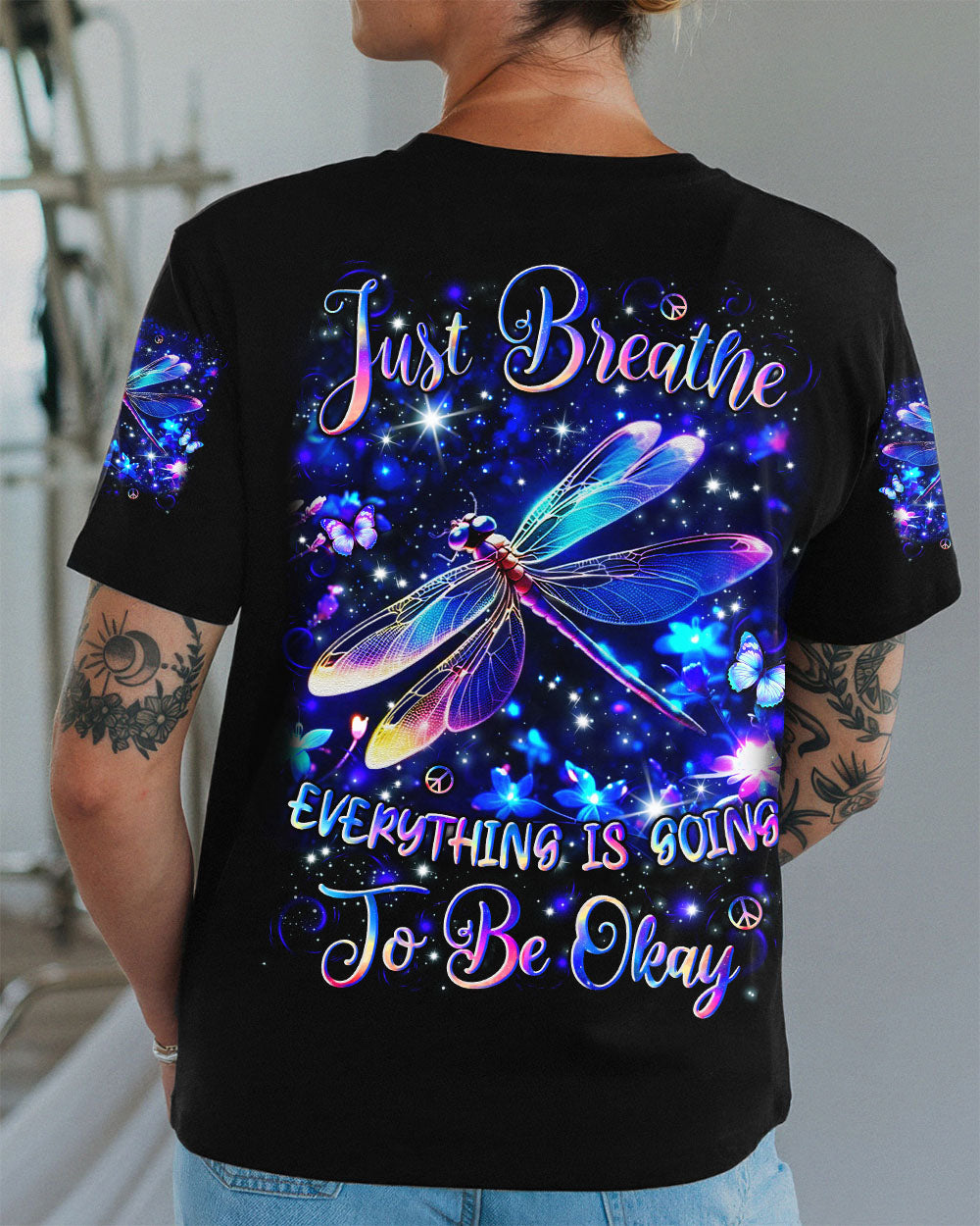 JUST BREATHE DRAGONFLY ALL OVER PRINT - YHLN1909251