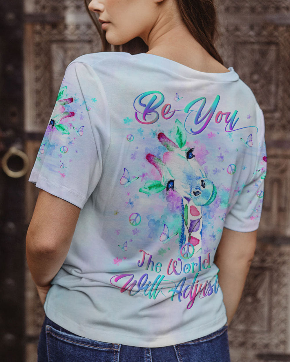 BE YOU THE WORLD WILL ADJUST ALL OVER PRINT - YHLN1912233