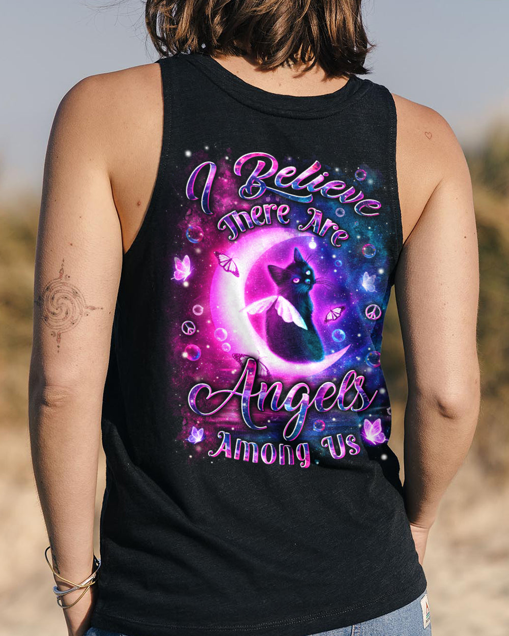 I BELIEVE THERE ARE ANGELS AMONG US CAT ALL OVER PRINT - YHLN2001261