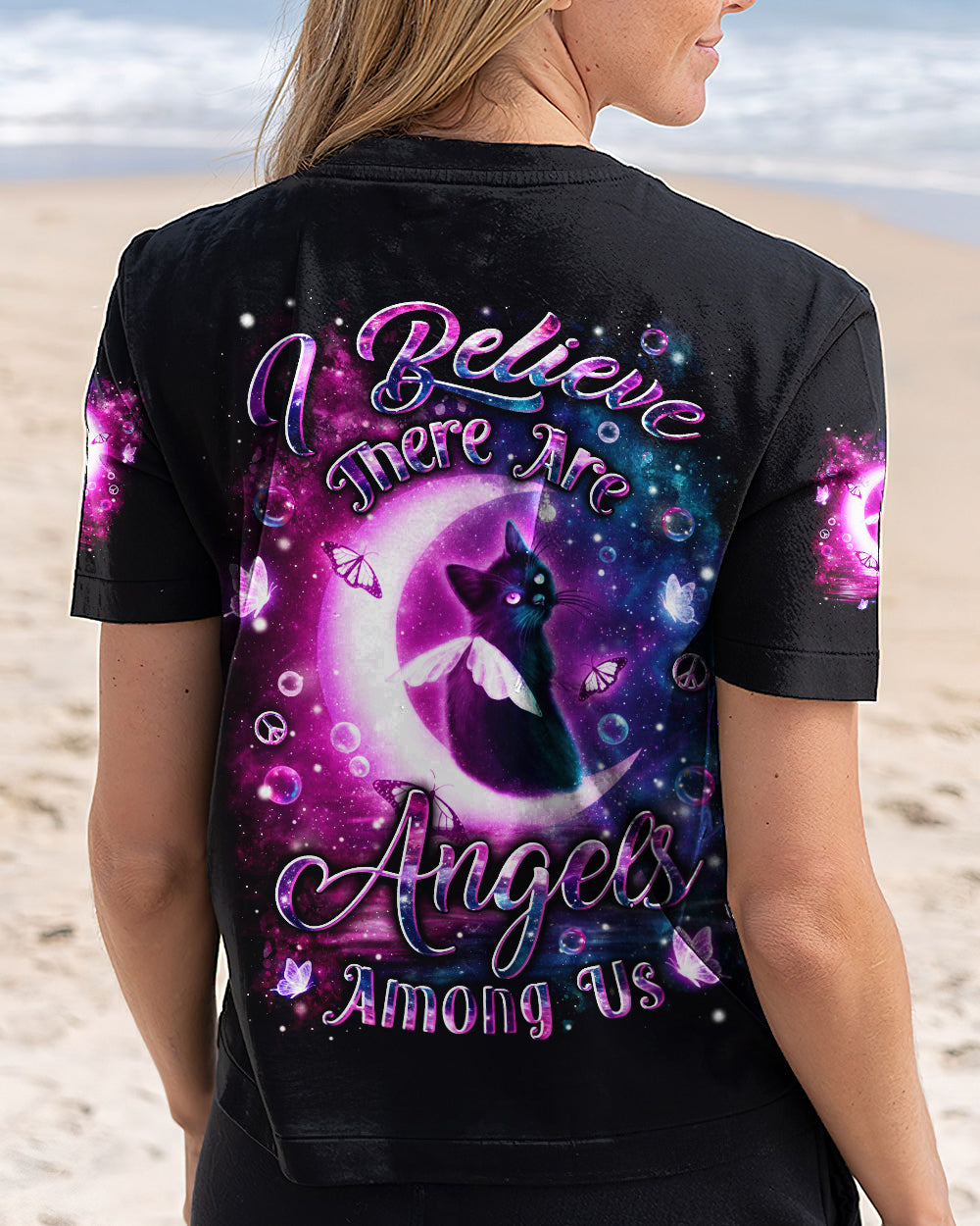 I BELIEVE THERE ARE ANGELS AMONG US CAT ALL OVER PRINT - YHLN2001261