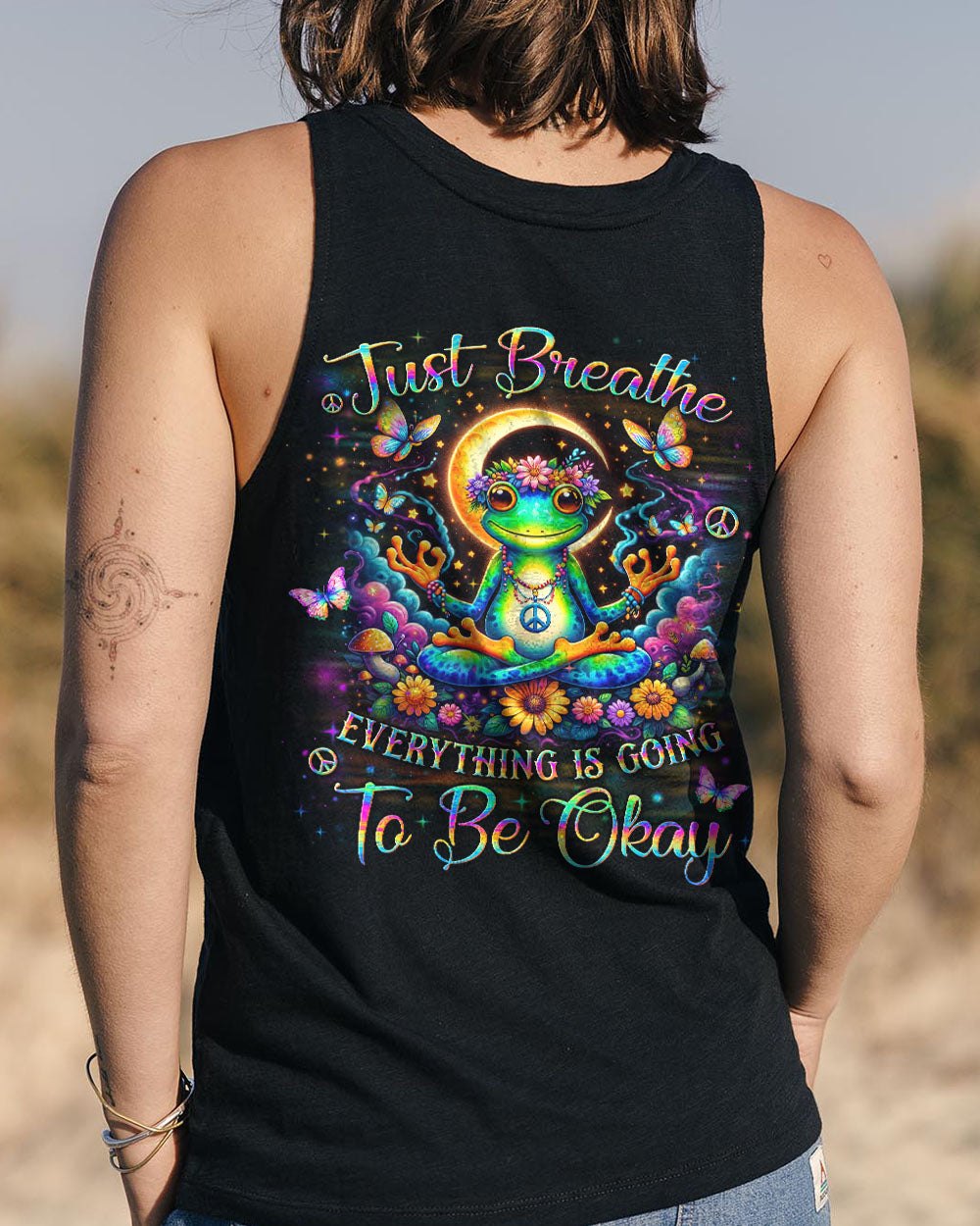 JUST BREATHE FROG ALL OVER PRINT - YHLN2003245