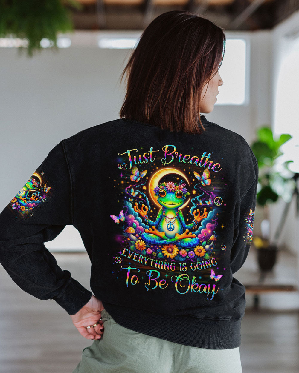 JUST BREATHE FROG ALL OVER PRINT - YHLN2003245