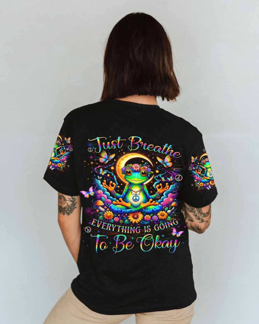 JUST BREATHE FROG ALL OVER PRINT - YHLN2003245