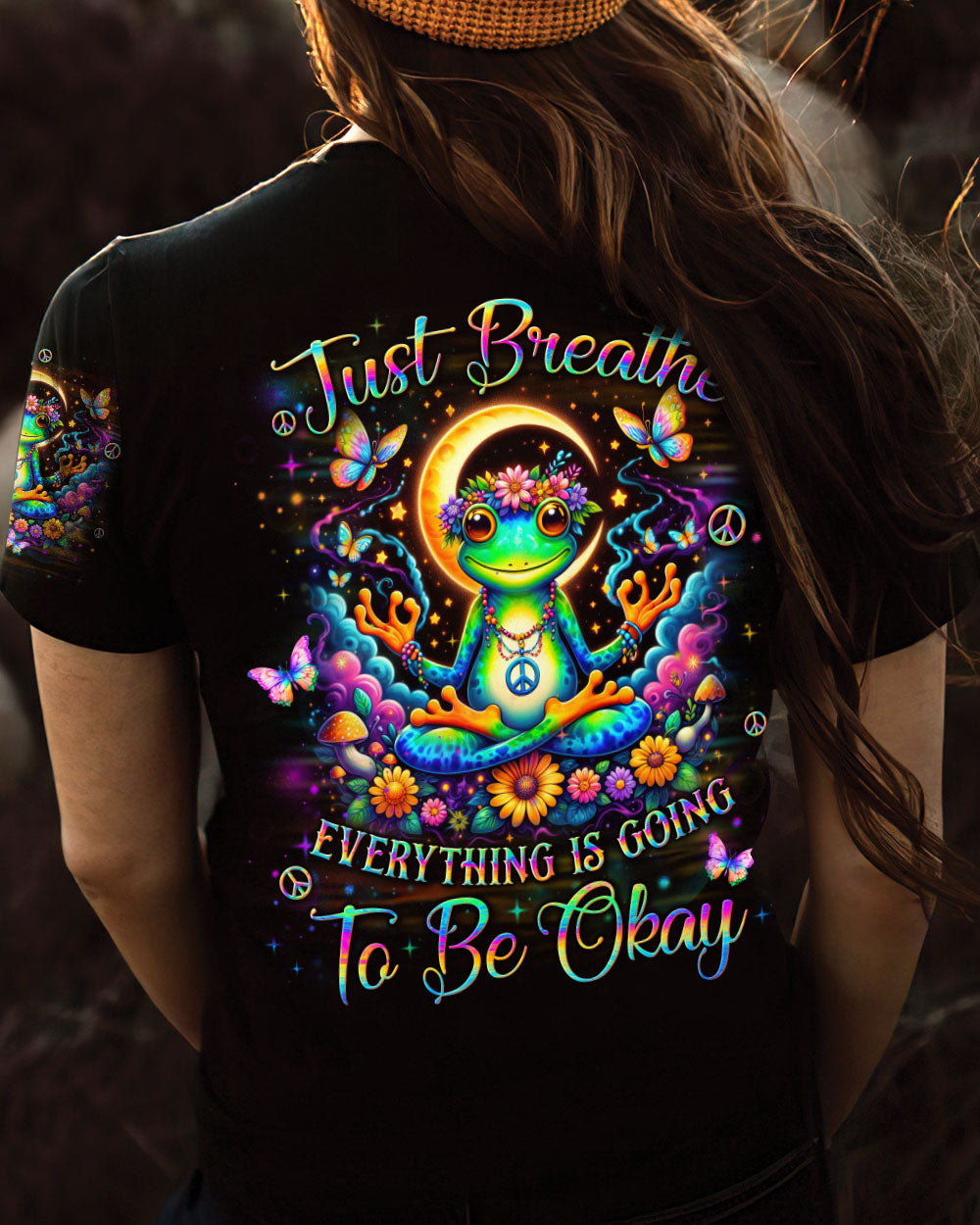 JUST BREATHE FROG ALL OVER PRINT - YHLN2003245