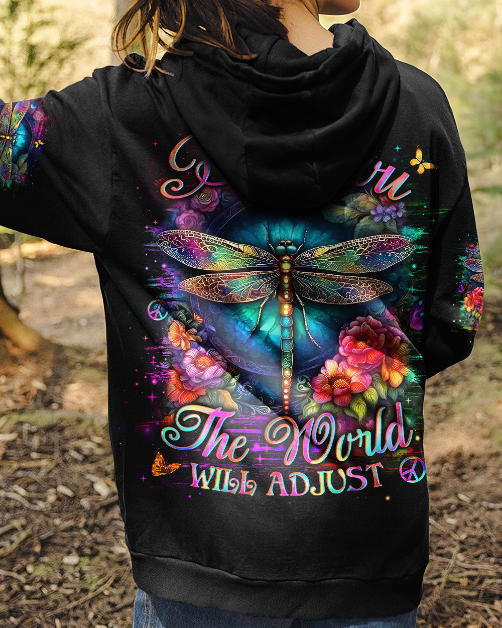 BE YOU THE WORLD WILL ADJUST DRAGONFLY ALL OVER PRINT - YHLN2102254
