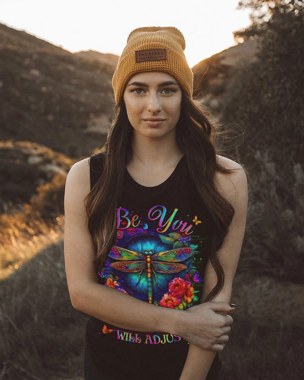 BE YOU THE WORLD WILL ADJUST DRAGONFLY ALL OVER PRINT - YHLN2102254