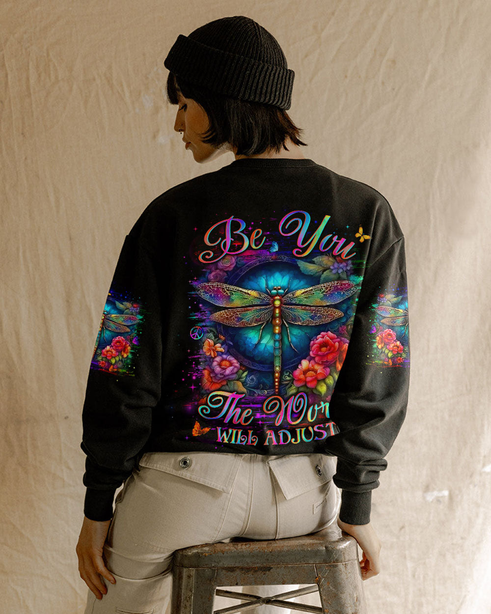 BE YOU THE WORLD WILL ADJUST DRAGONFLY ALL OVER PRINT - YHLN2102254
