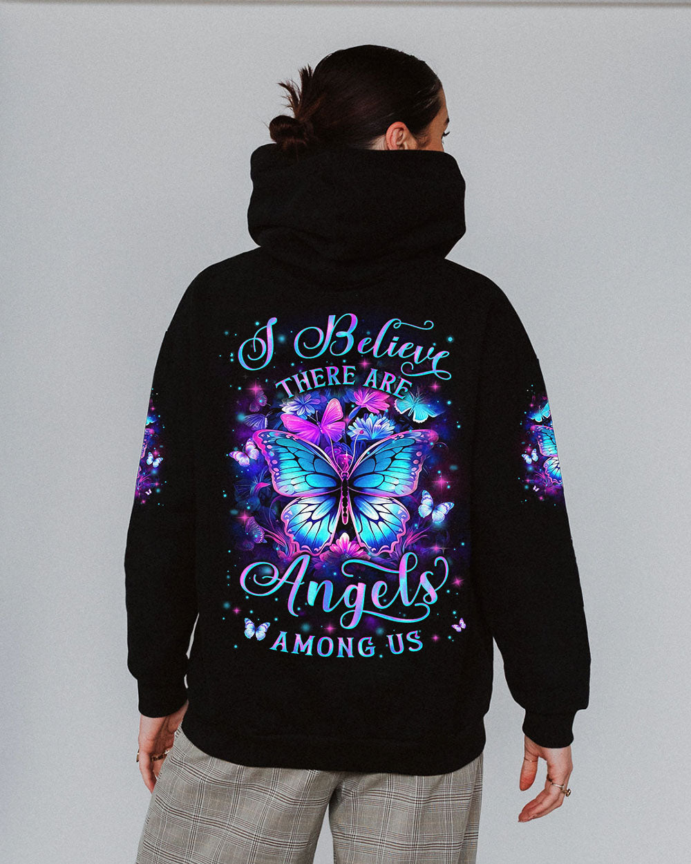 I BELIEVE THERE ARE ANGELS AMONG US BUTTERFLY ALL OVER PRINT - YHLN2106243