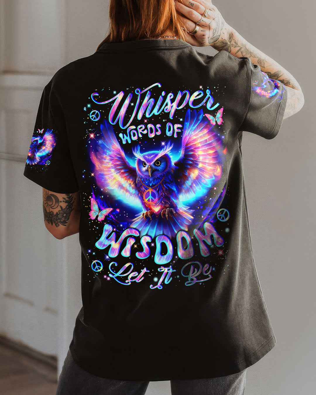 WHISPER WORDS OF WISDOM LET IT BE OWL ALL OVER PRINT - YHLN2108253