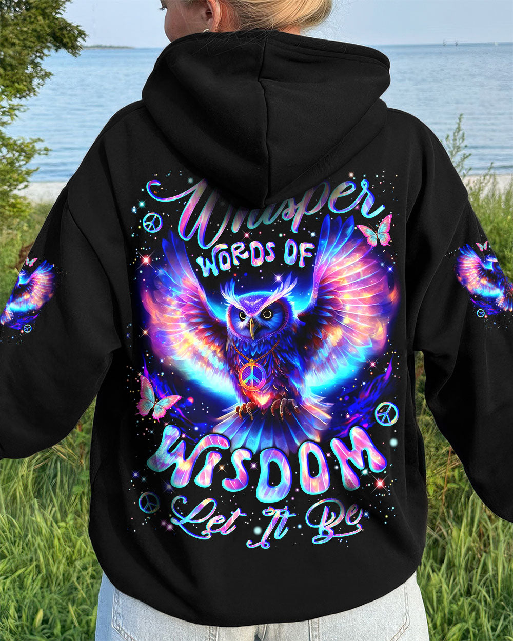 WHISPER WORDS OF WISDOM LET IT BE OWL ALL OVER PRINT - YHLN2108253