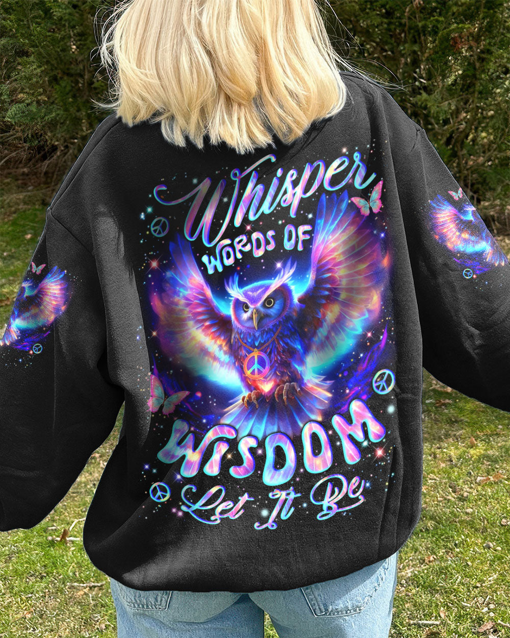 WHISPER WORDS OF WISDOM LET IT BE OWL ALL OVER PRINT - YHLN2108253