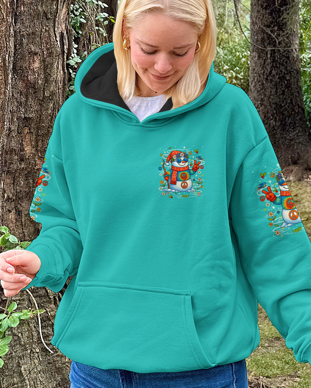 BE YOU THE WORLD WILL ADJUST CHRISTMAS SNOWMAN ALL OVER PRINT - YHLN2110252