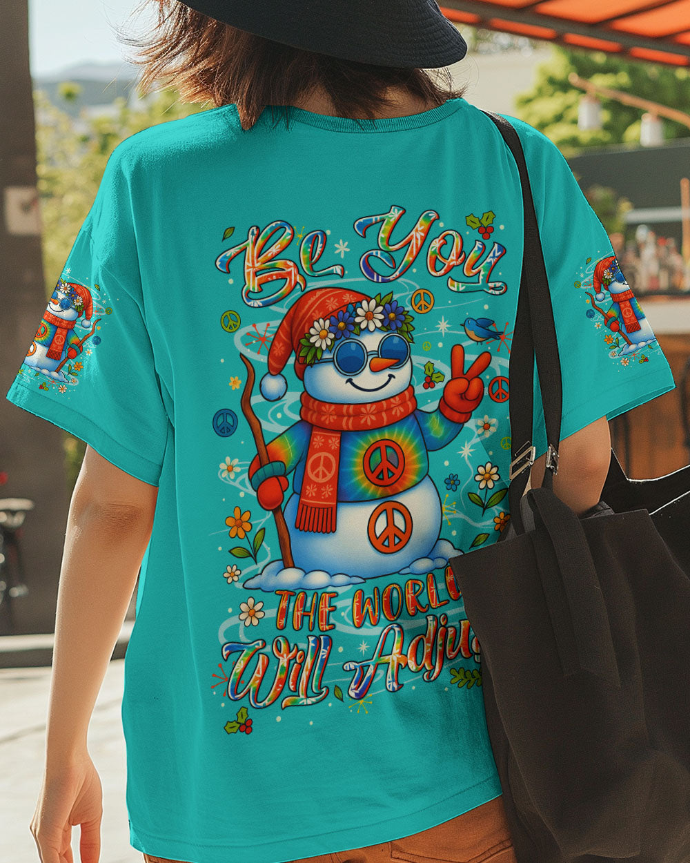 BE YOU THE WORLD WILL ADJUST CHRISTMAS SNOWMAN ALL OVER PRINT - YHLN2110252