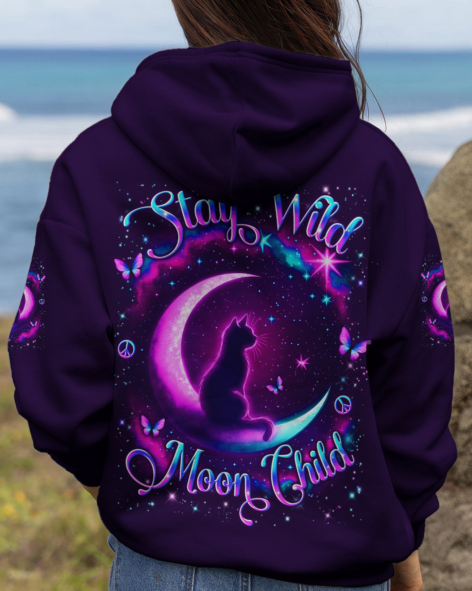 STAY WILD MOON CHILD CAT ALL OVER PRINT - YHLN2301262