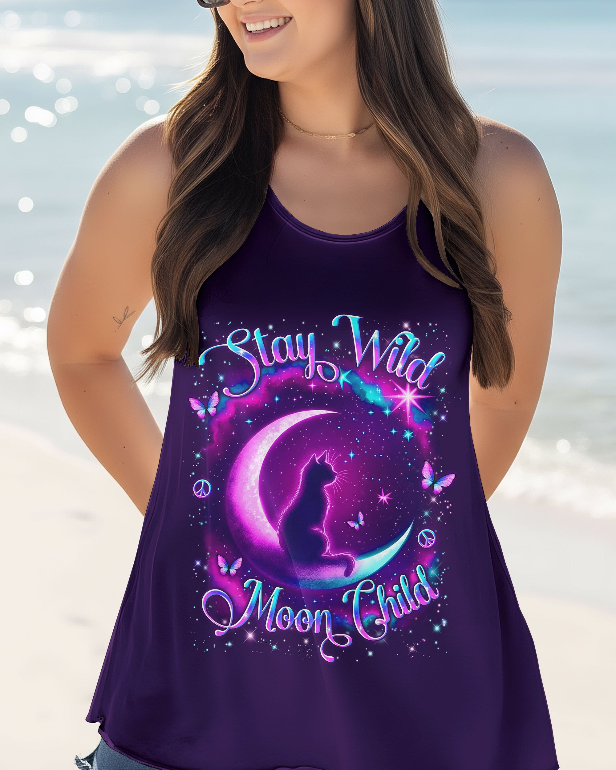 STAY WILD MOON CHILD CAT ALL OVER PRINT - YHLN2301262