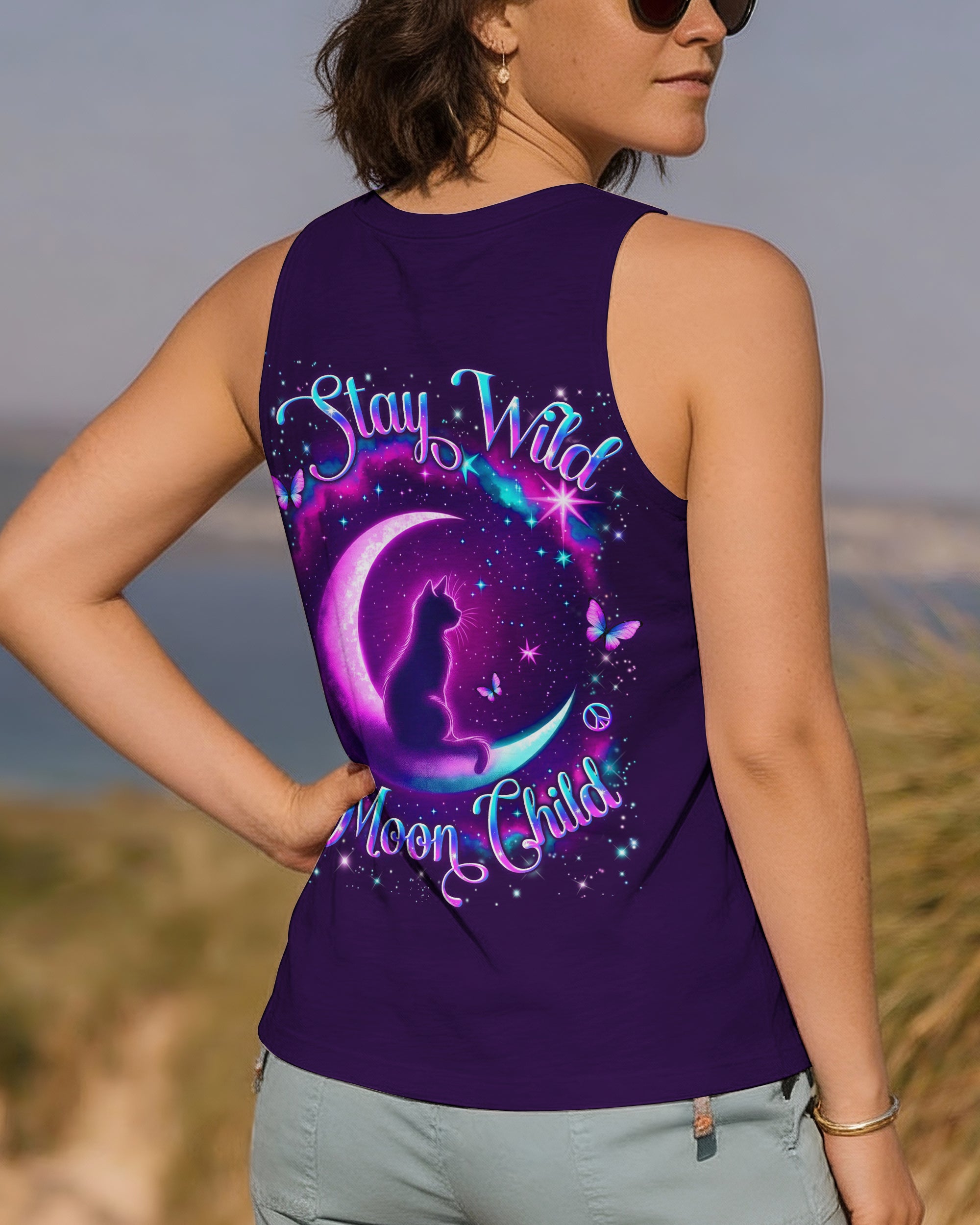 STAY WILD MOON CHILD CAT ALL OVER PRINT - YHLN2301262