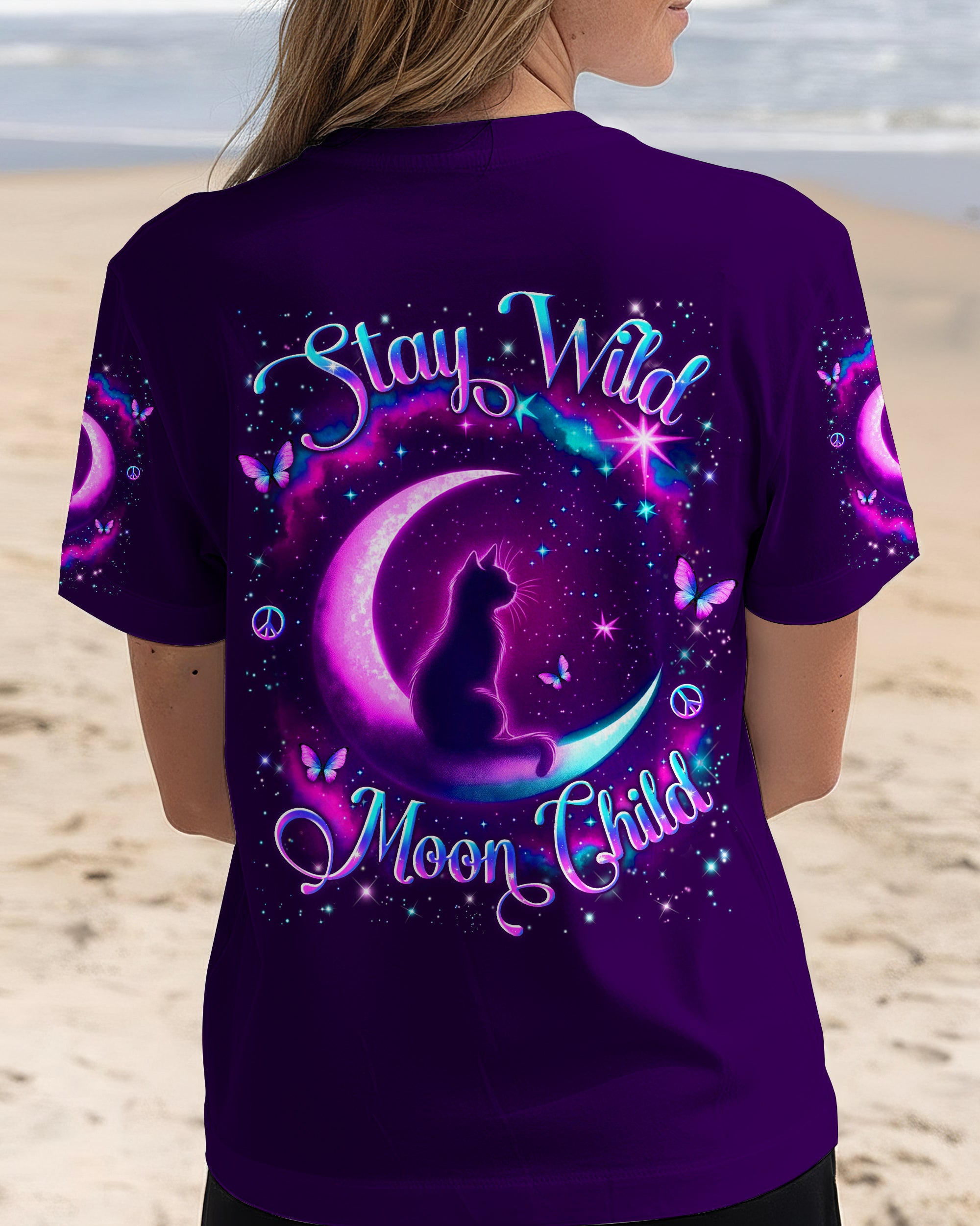STAY WILD MOON CHILD CAT ALL OVER PRINT - YHLN2301262