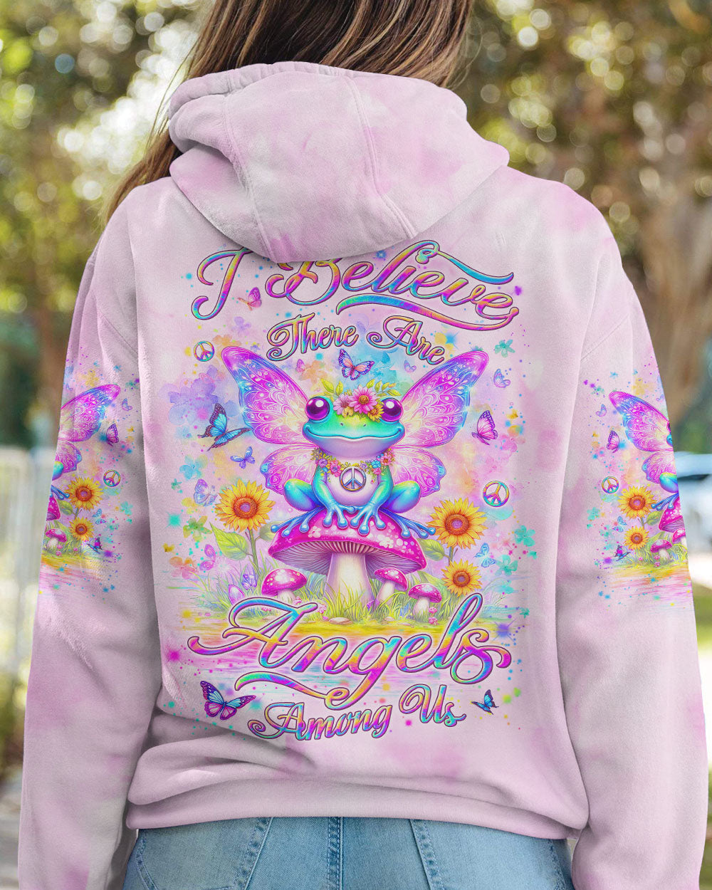 I BELIEVE THERE ARE ANGELS AMONG US FROG ALL OVER PRINT - YHLN2305243