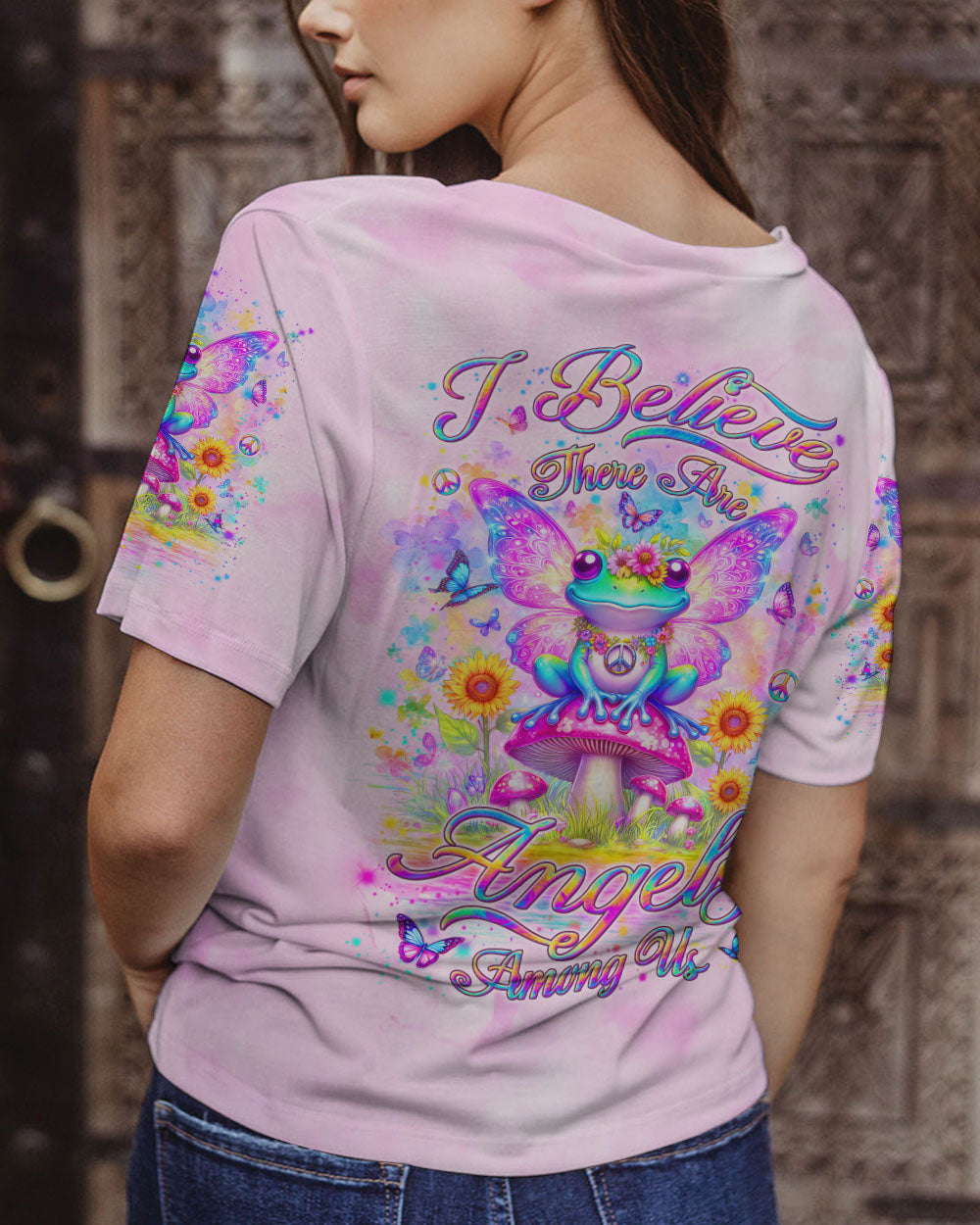 I BELIEVE THERE ARE ANGELS AMONG US FROG ALL OVER PRINT - YHLN2305243