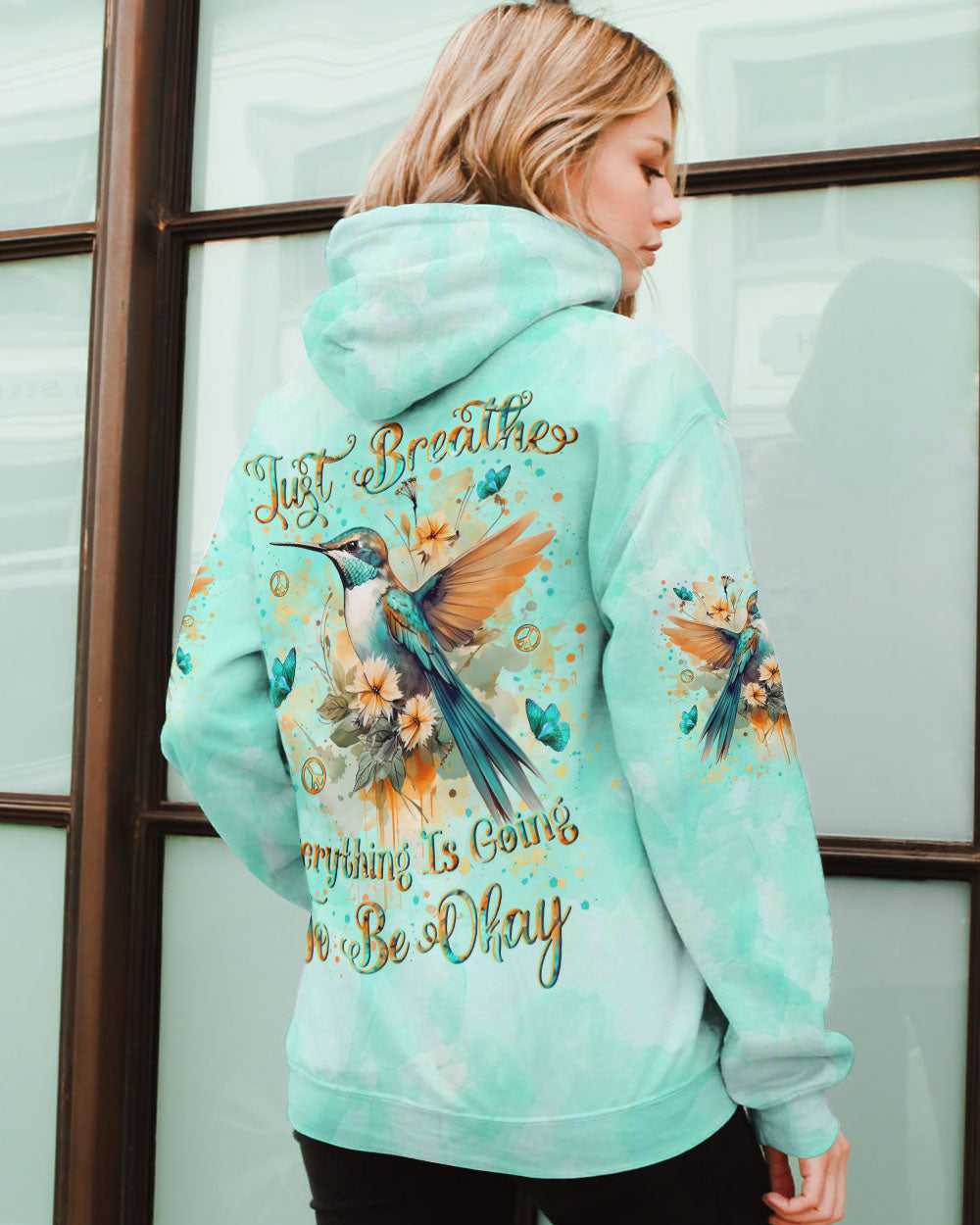 JUST BREATHE BUTTERFLY ALL OVER PRINT - YHLN2307244