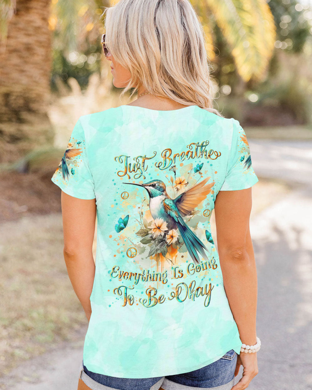 JUST BREATHE BUTTERFLY ALL OVER PRINT - YHLN2307244