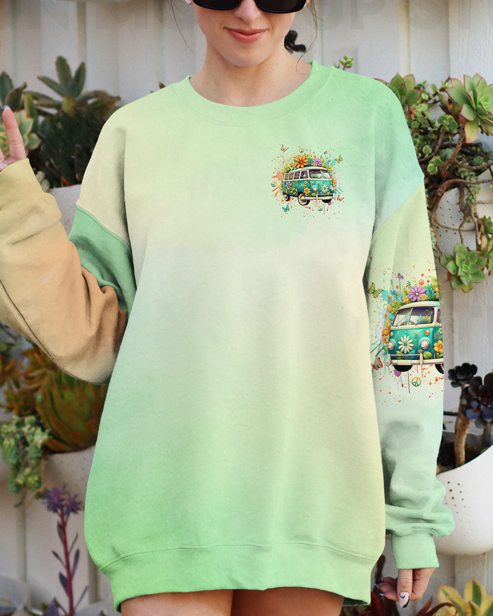 SOME GIRLS ARE JUST BORN WITH HIPPIE SOULS ALL OVER PRINT - YHLN2401242