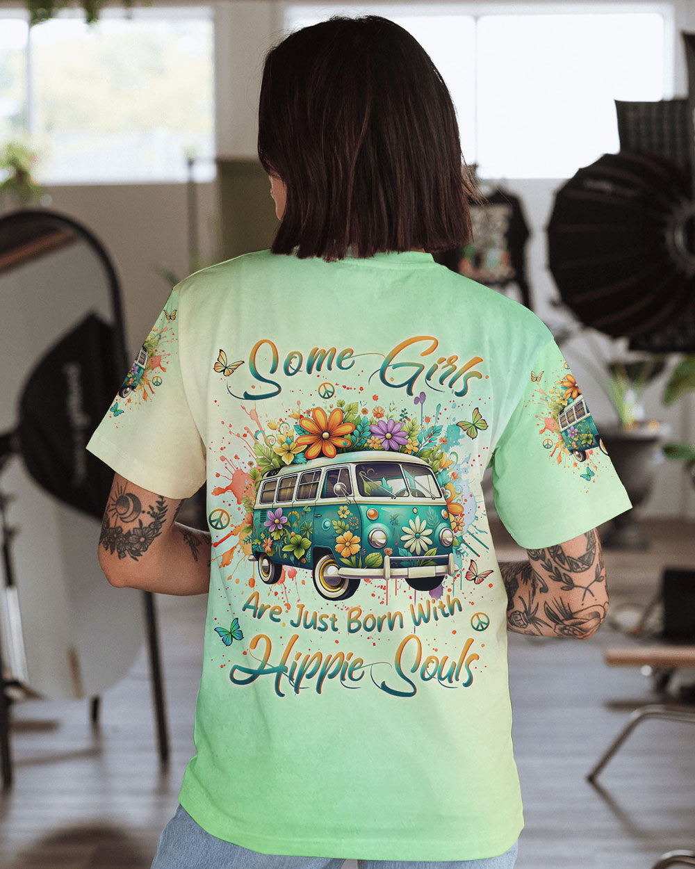 SOME GIRLS ARE JUST BORN WITH HIPPIE SOULS ALL OVER PRINT - YHLN2401242