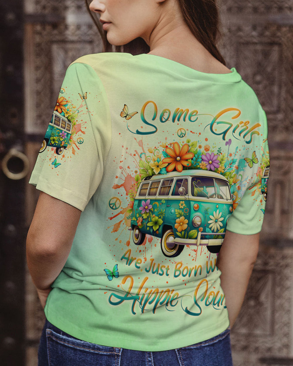 SOME GIRLS ARE JUST BORN WITH HIPPIE SOULS ALL OVER PRINT - YHLN2401242