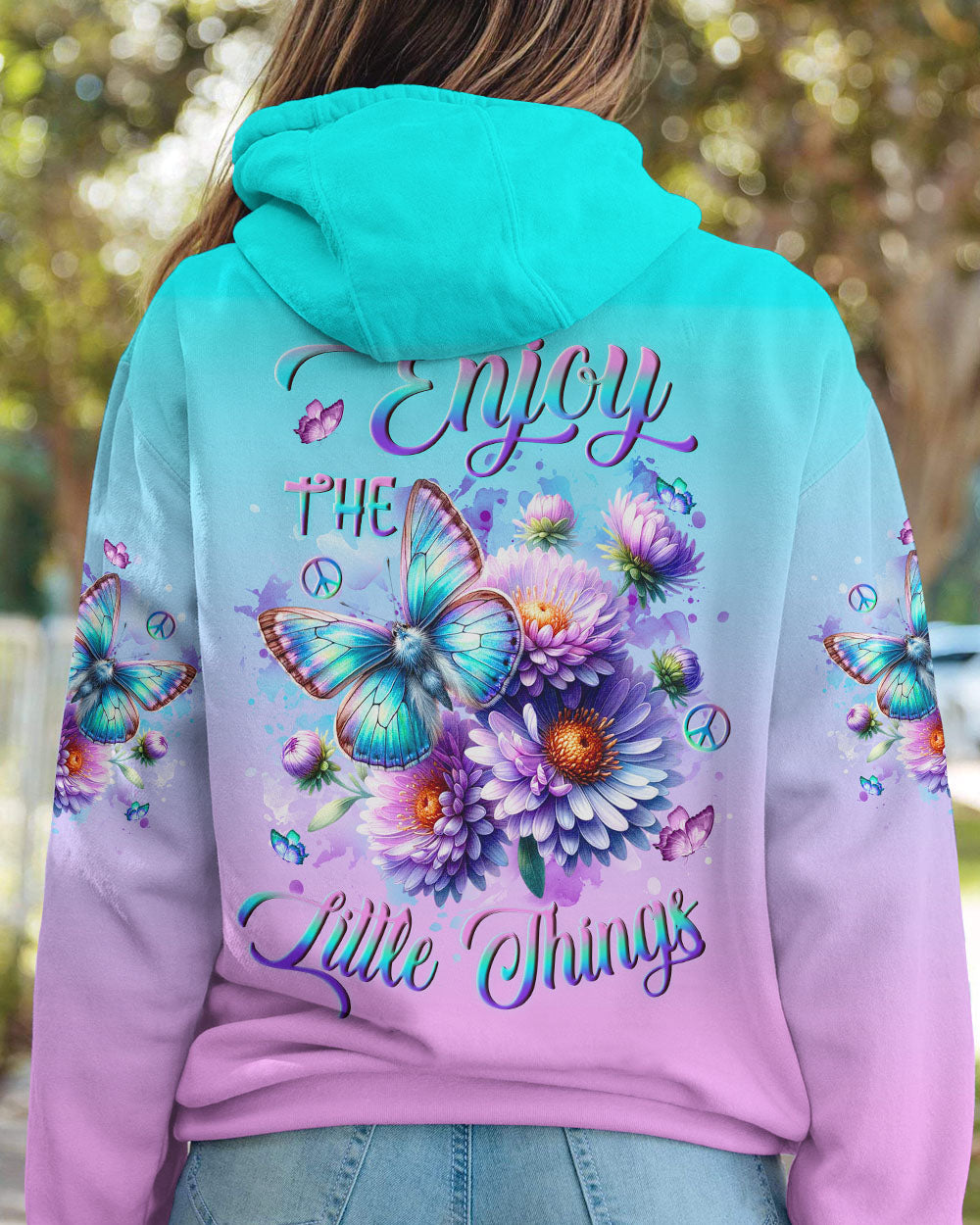 ENJOY THE LITTLE THINGS BUTTERFLY ALL OVER PRINT - YHLN2401251