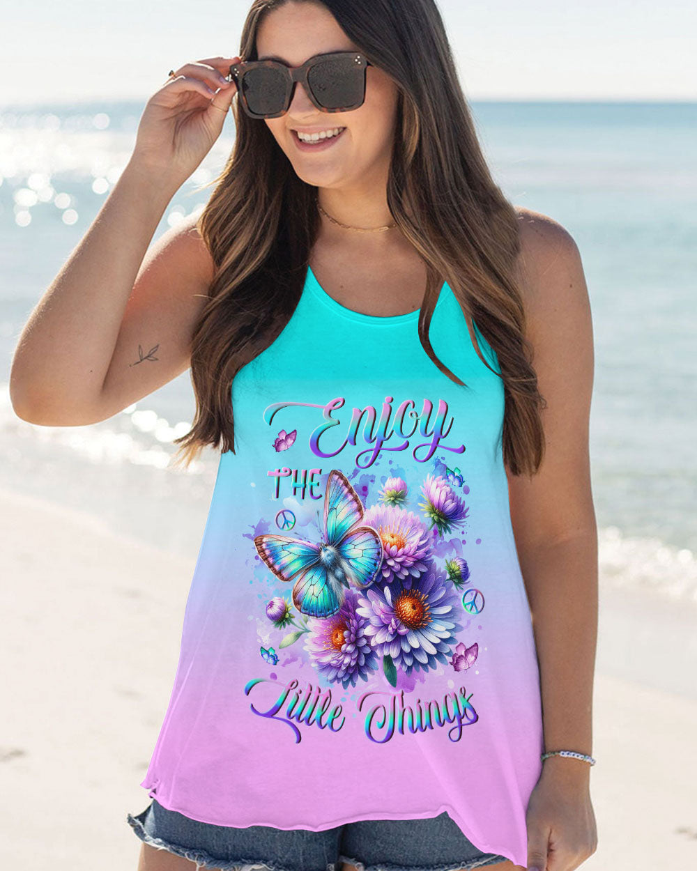 ENJOY THE LITTLE THINGS BUTTERFLY ALL OVER PRINT - YHLN2401251