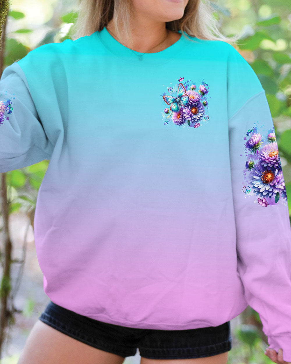 ENJOY THE LITTLE THINGS BUTTERFLY ALL OVER PRINT - YHLN2401251