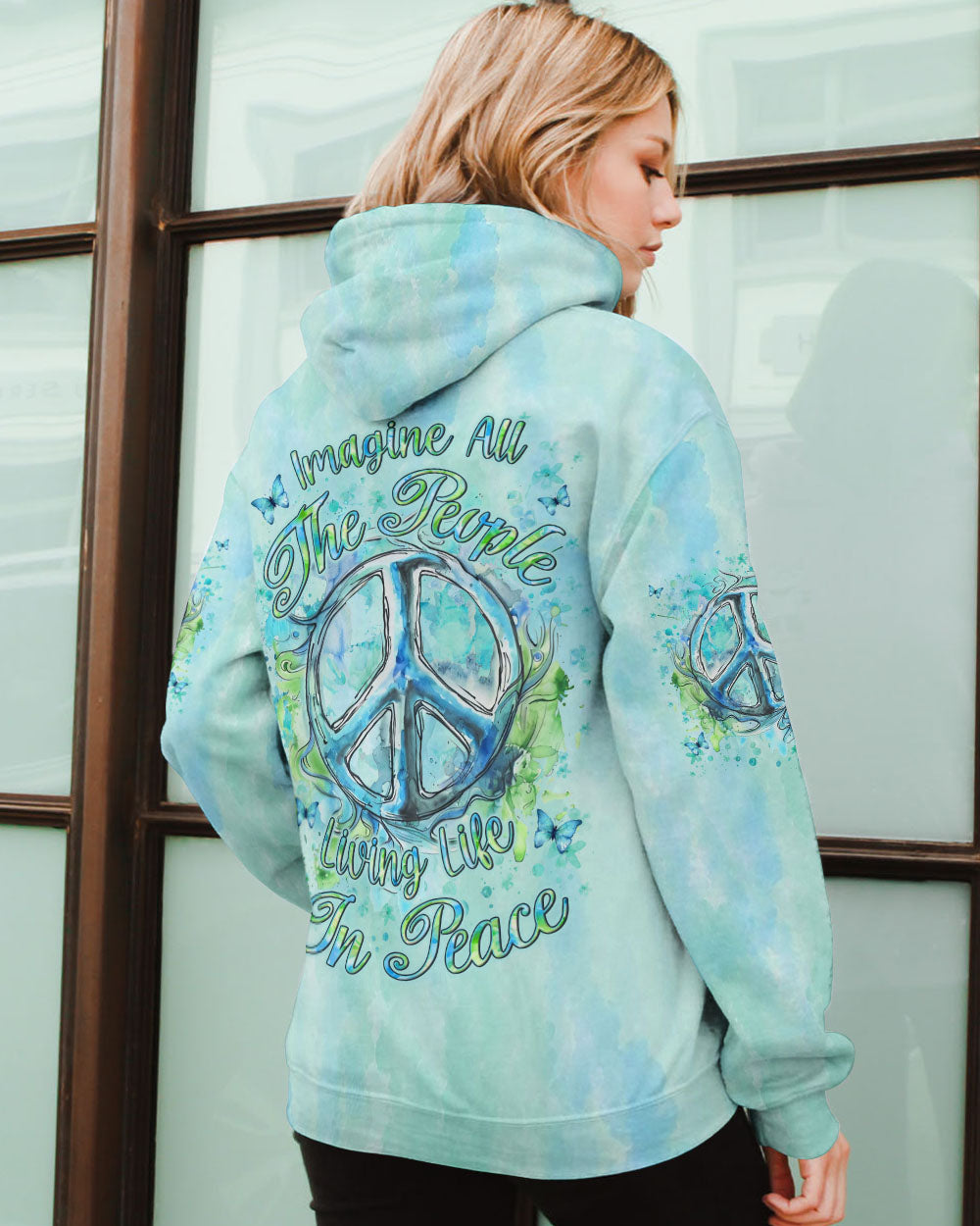 IMAGINE ALL THE PEOPLE LIVING LIFE IN PEACE ALL OVER PRINT - YHLN2407242