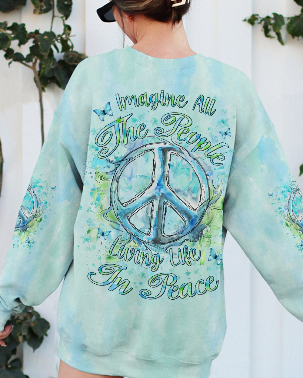 IMAGINE ALL THE PEOPLE LIVING LIFE IN PEACE ALL OVER PRINT - YHLN2407242