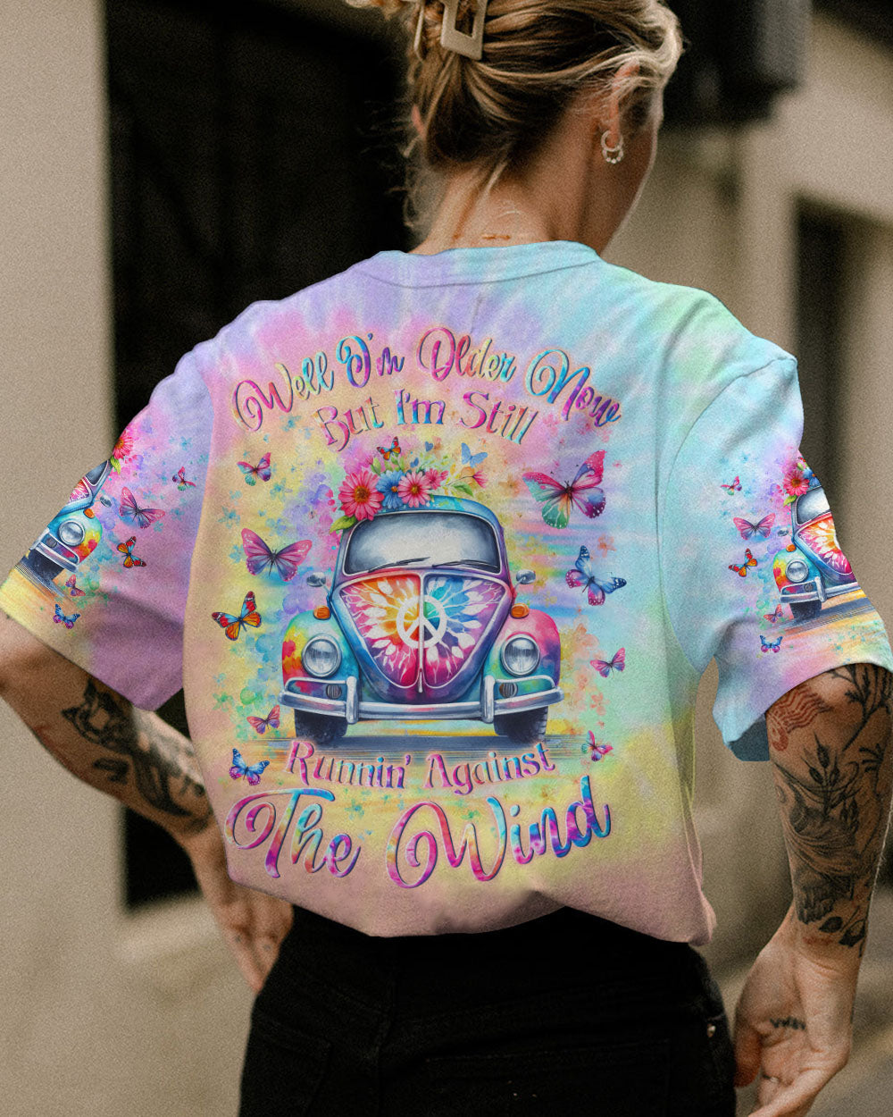 RUNNING AGAINST THE WIND TIE DYE ALL OVER PRINT - YHLN2411231