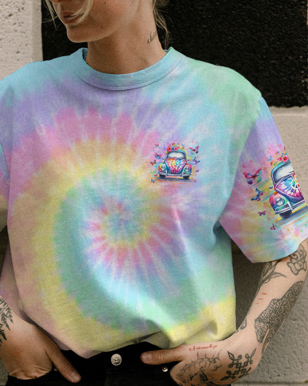 RUNNING AGAINST THE WIND TIE DYE ALL OVER PRINT - YHLN2411231
