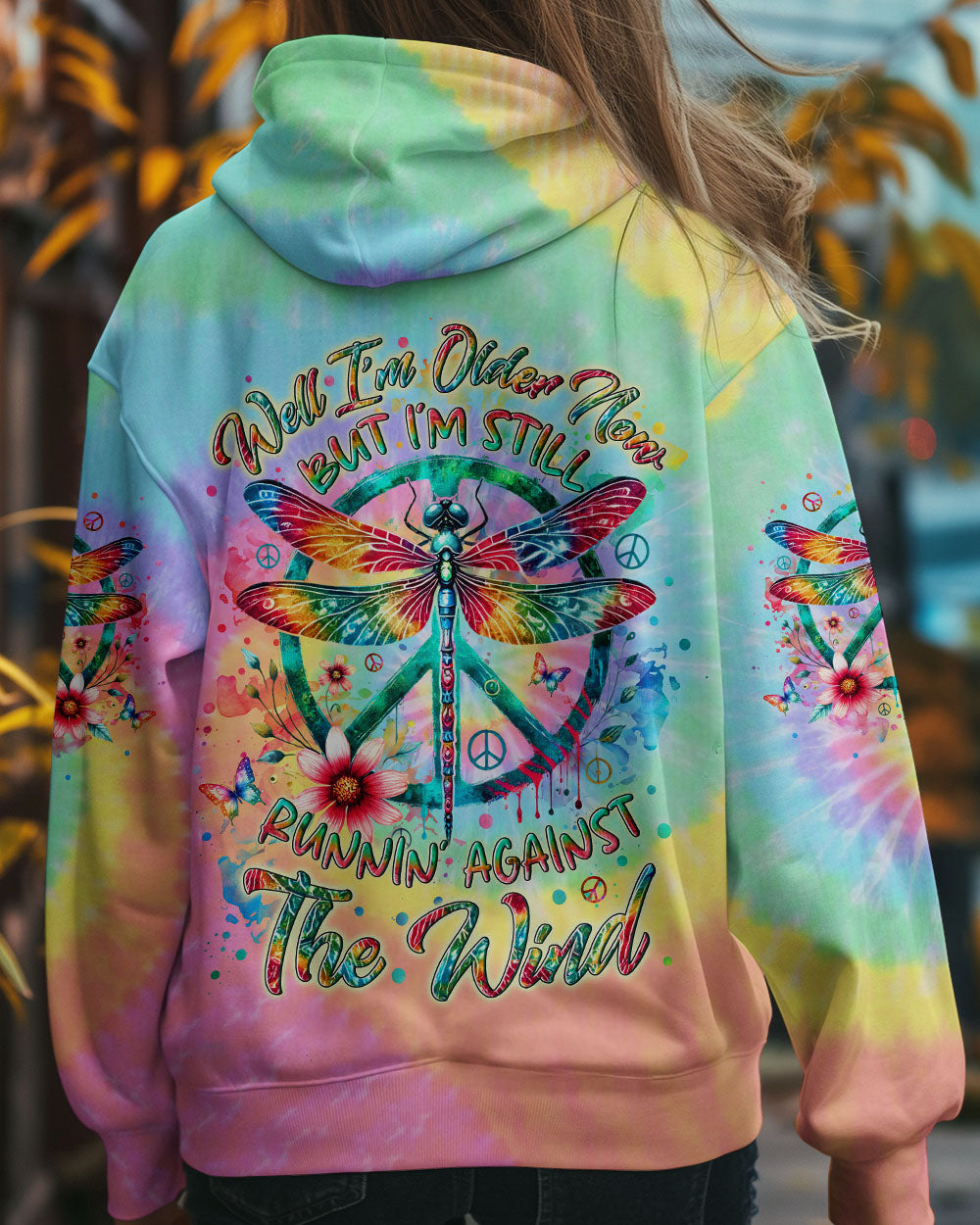 RUNNING AGAINST THE WIND DRAGONFLY TIE DYE ALL OVER PRINT - YHLN2412242