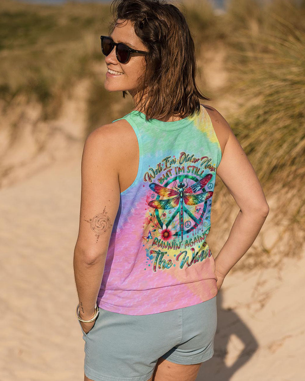 RUNNING AGAINST THE WIND DRAGONFLY TIE DYE ALL OVER PRINT - YHLN2412242