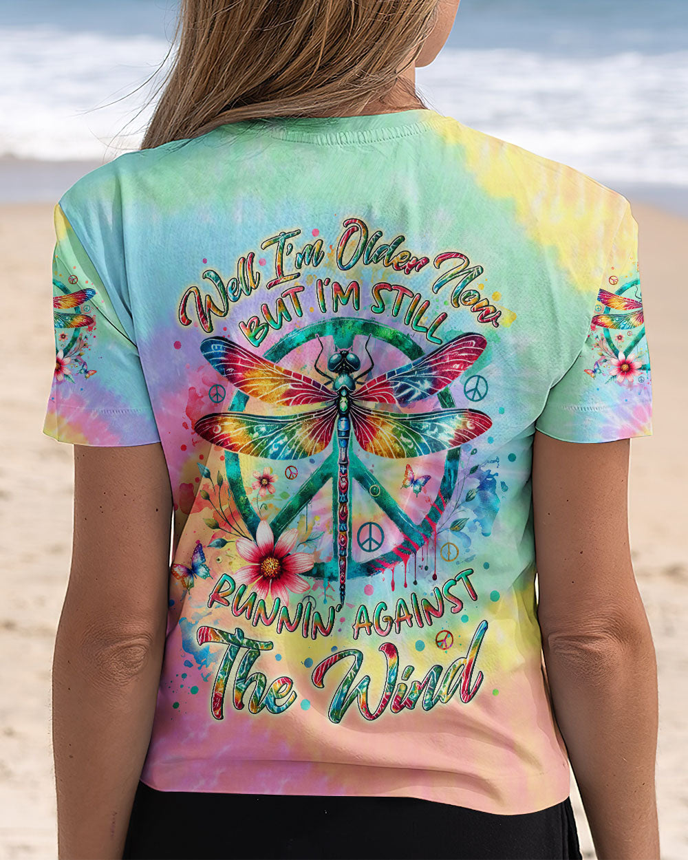 RUNNING AGAINST THE WIND DRAGONFLY TIE DYE ALL OVER PRINT - YHLN2412242