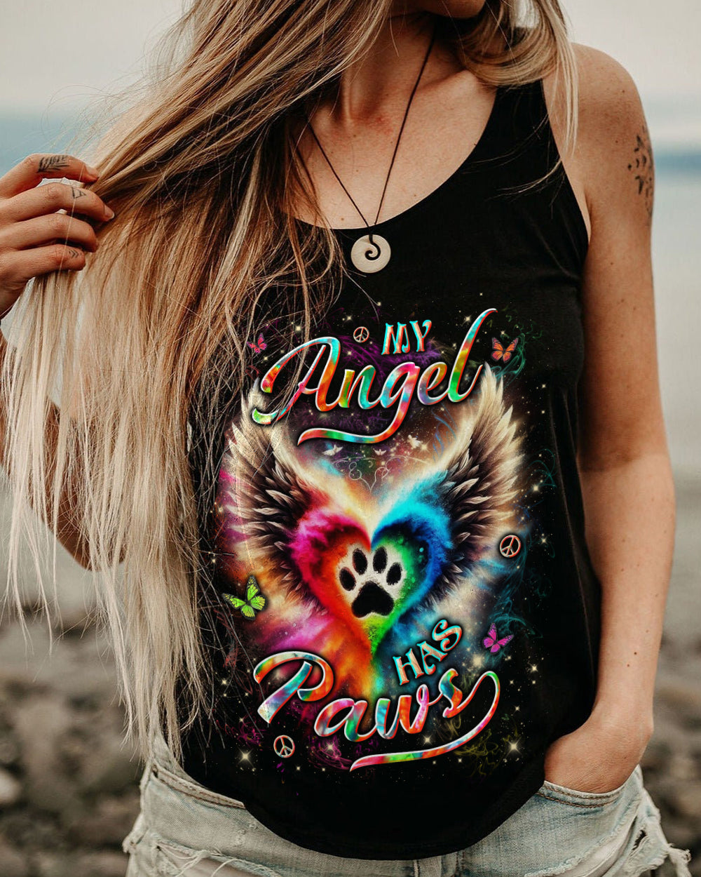 MY ANGEL HAS PAWS ALL OVER PRINT - YHLN2512252