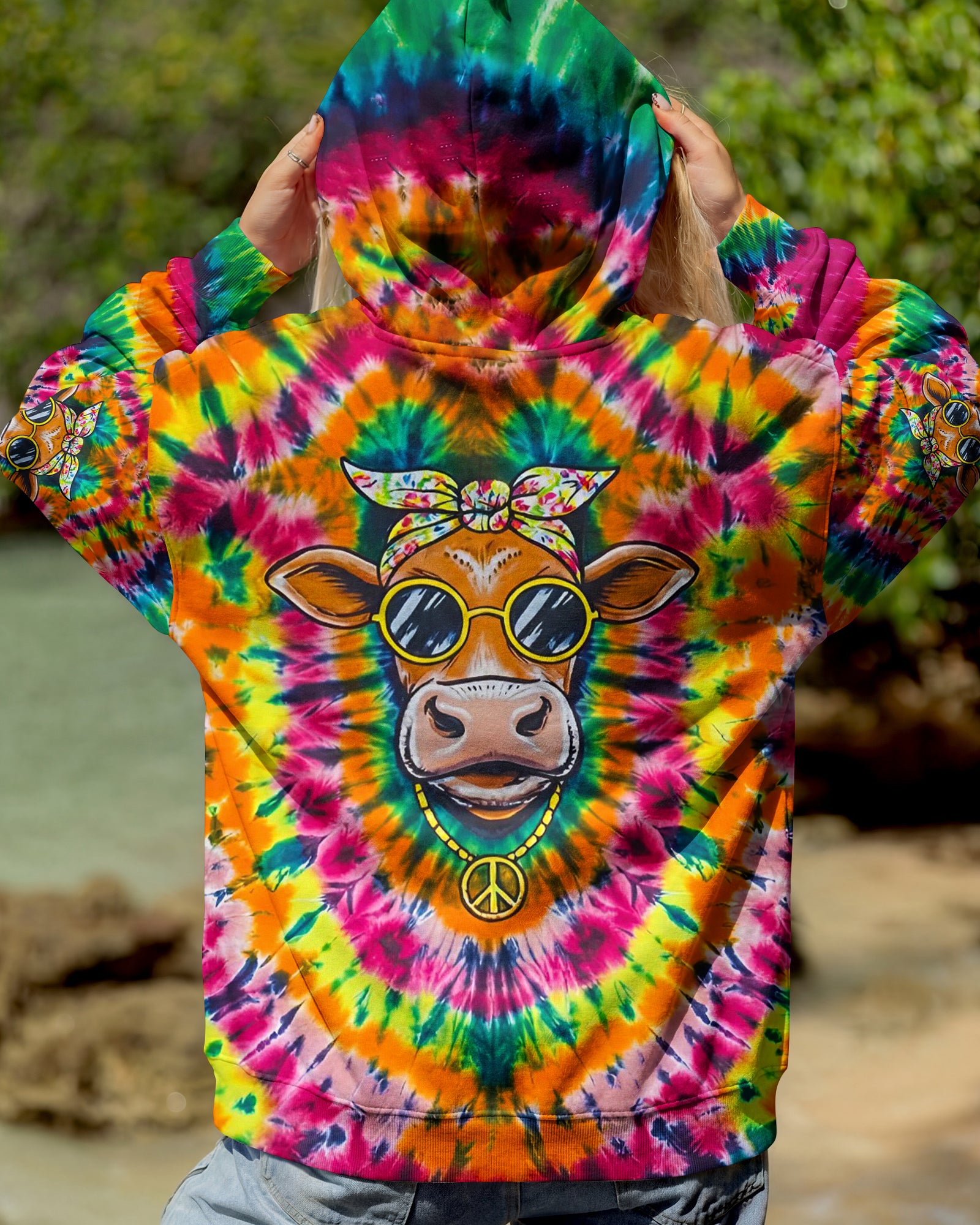 PSYCHEDELIC GROOVY HEIFER ALL OVER PRINT - YHLN2601262