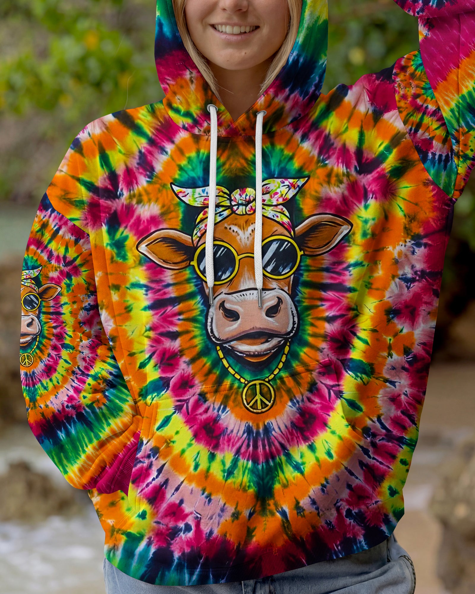 PSYCHEDELIC GROOVY HEIFER ALL OVER PRINT - YHLN2601262