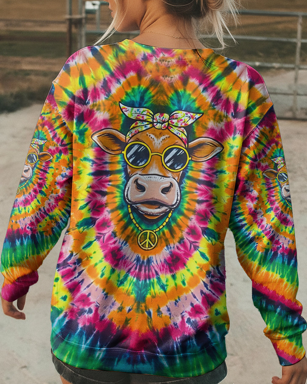 PSYCHEDELIC GROOVY HEIFER ALL OVER PRINT - YHLN2601262
