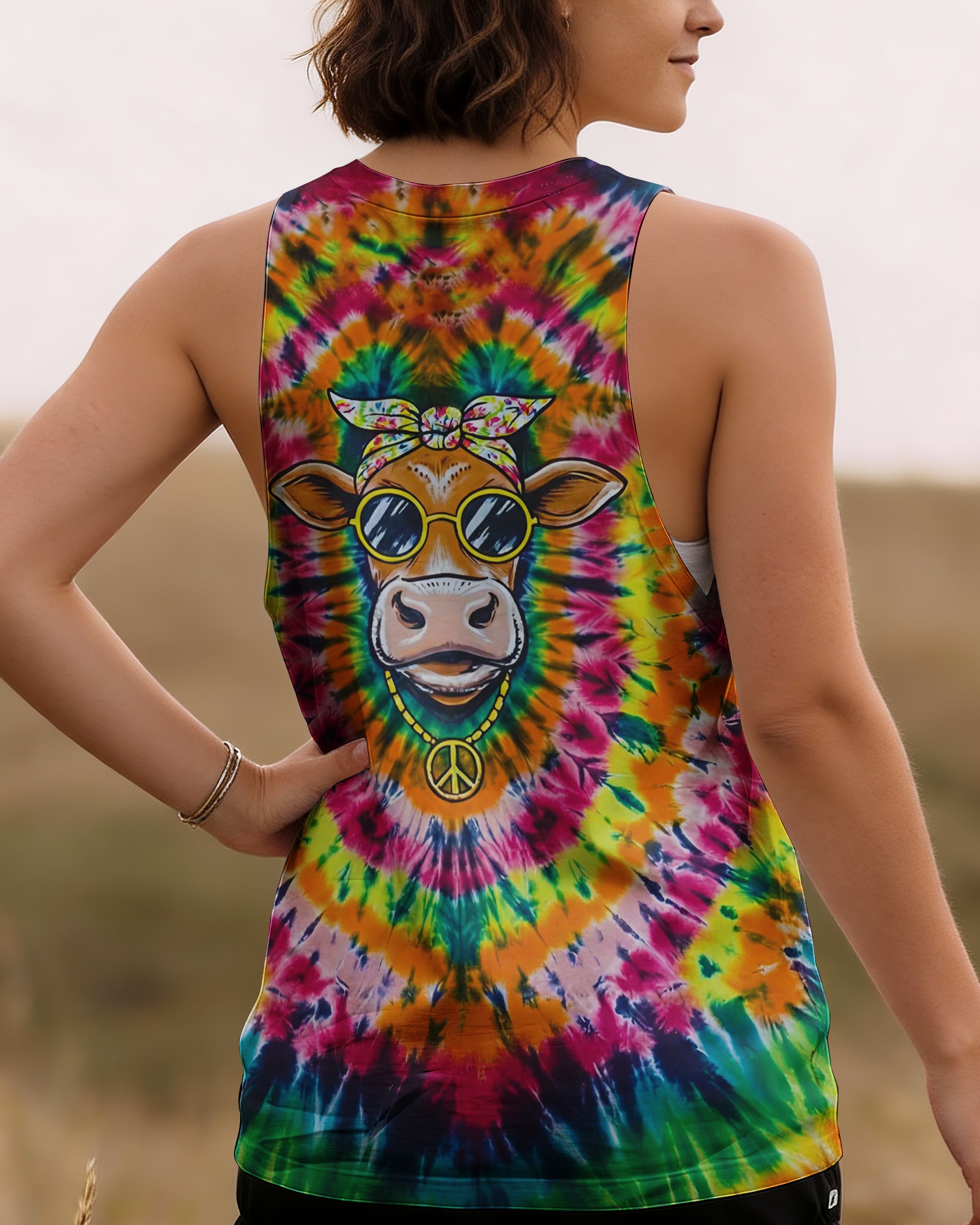 PSYCHEDELIC GROOVY HEIFER ALL OVER PRINT - YHLN2601262