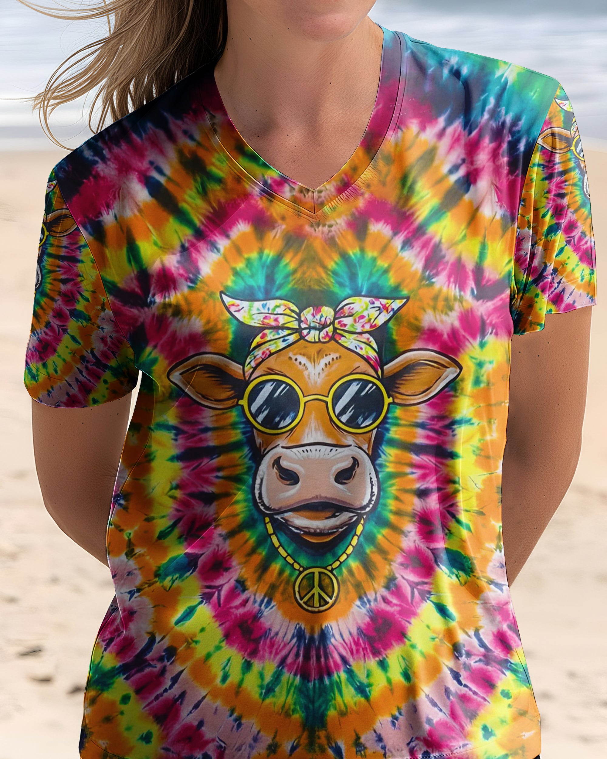 PSYCHEDELIC GROOVY HEIFER ALL OVER PRINT - YHLN2601262