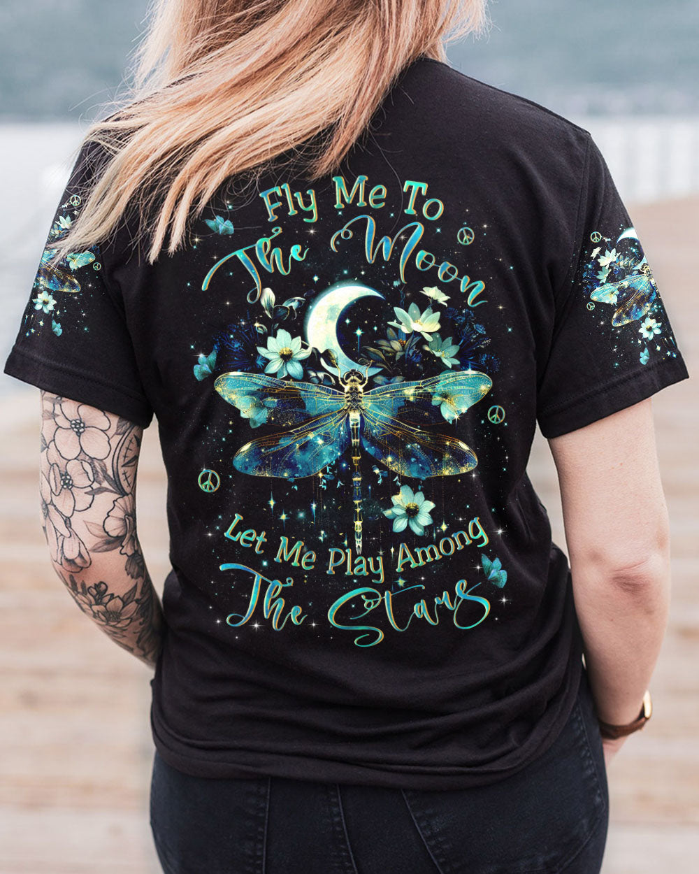 FLY ME TO THE MOON DRAGONFLY ALL OVER PRINT - YHLN2702241